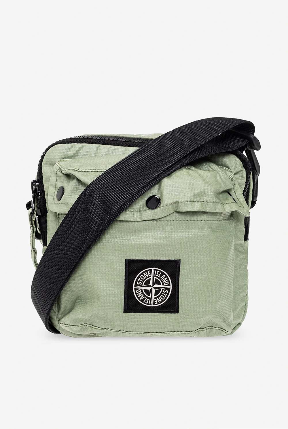 Patched shoulder bag