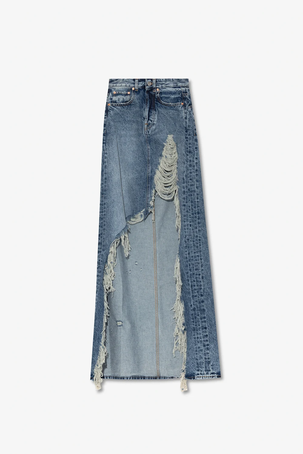 Denim maxi skirt