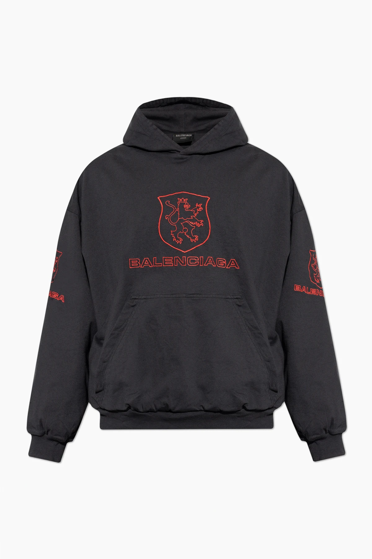 BLACK Sweatshirt with crumpled effect