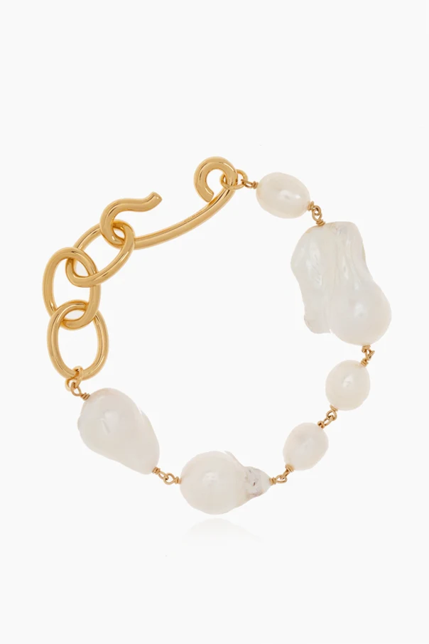 GOLD Pearl-embellished bracelet