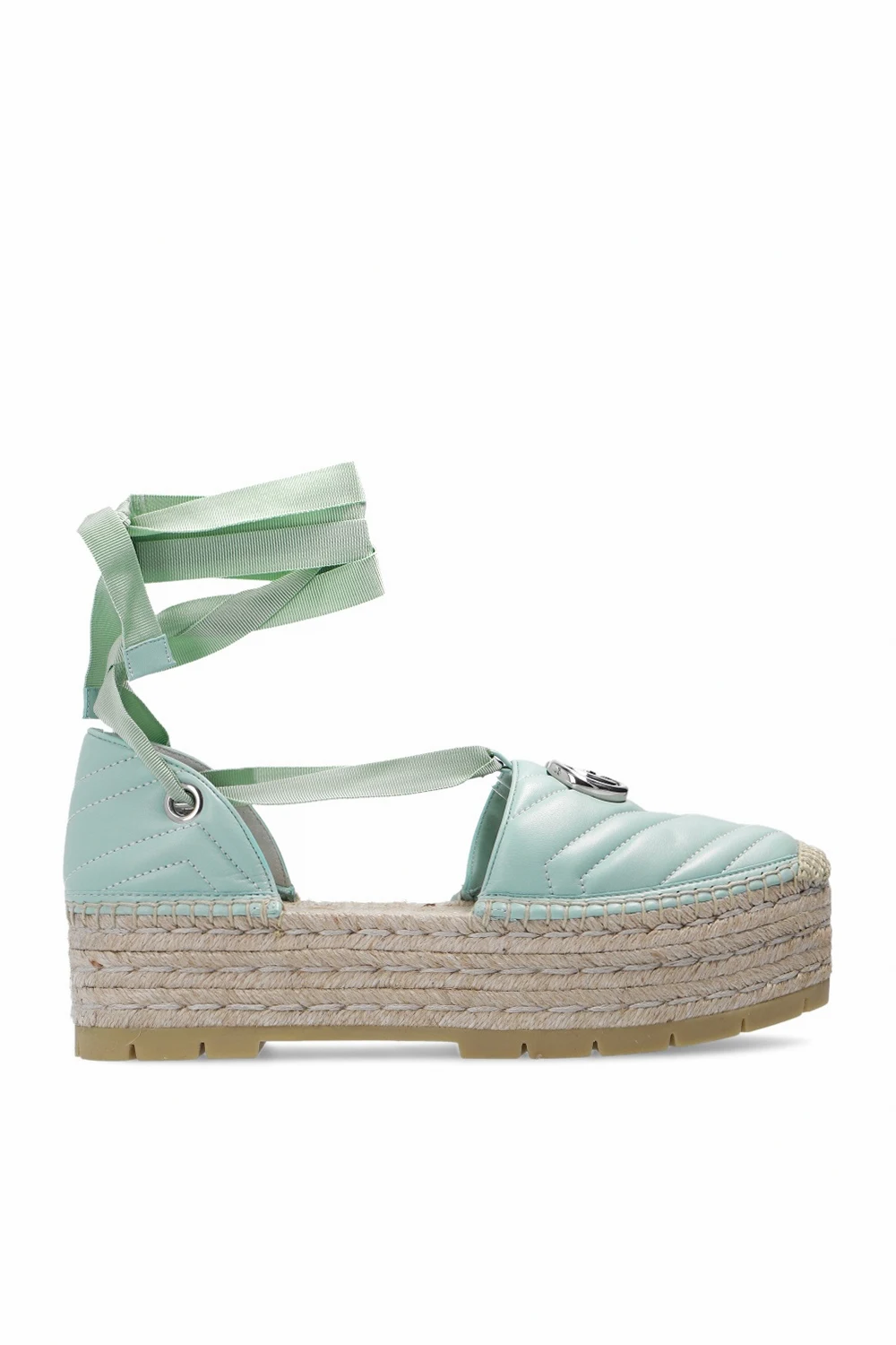 Espadryle na platformie z logo