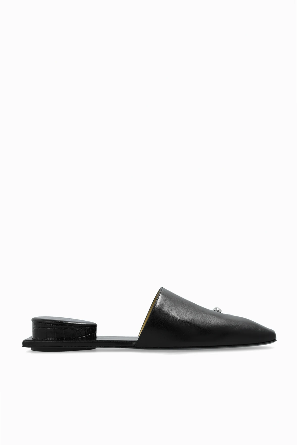 BLACK Heeled Sandals Pierced