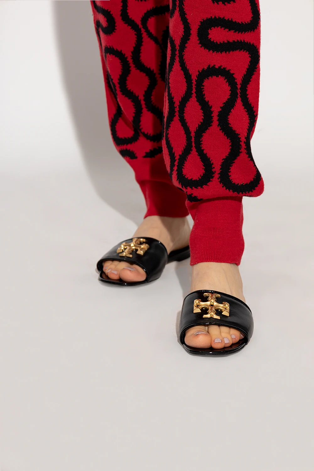‘Eleanor’ leather slides