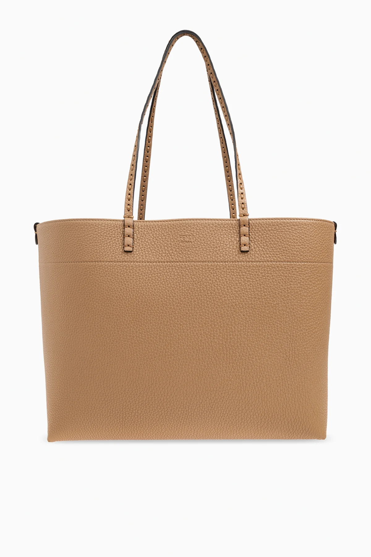 BRĄZOWY Torba `Roll Medium` typu `shopper`