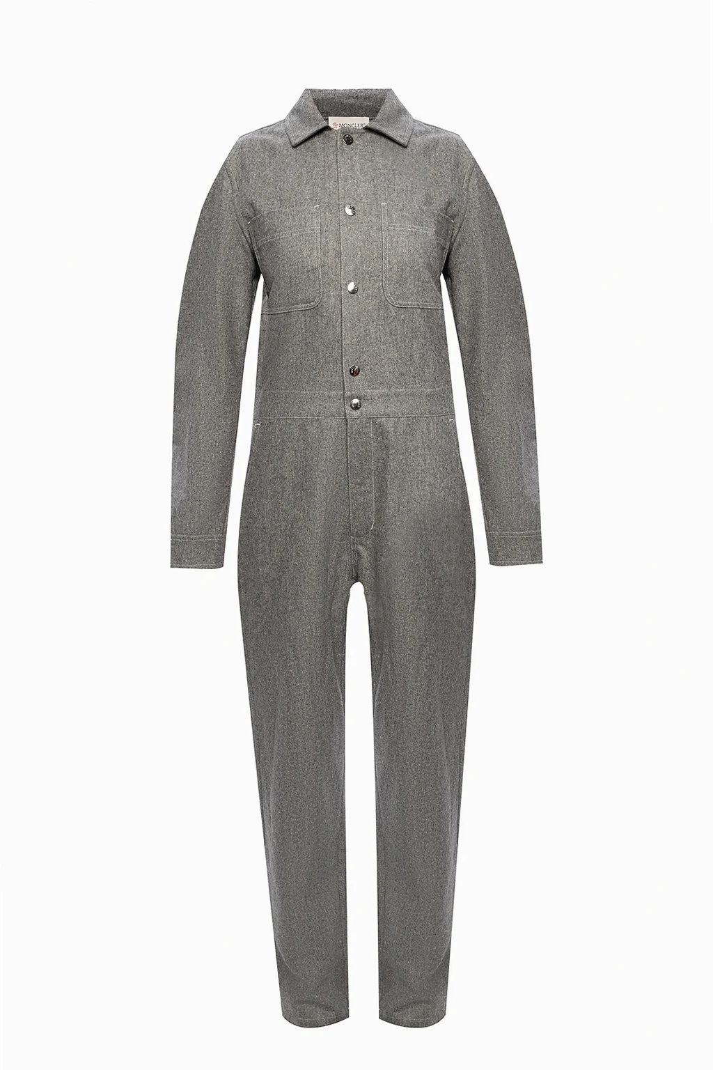 Wool jumpsuit with logo