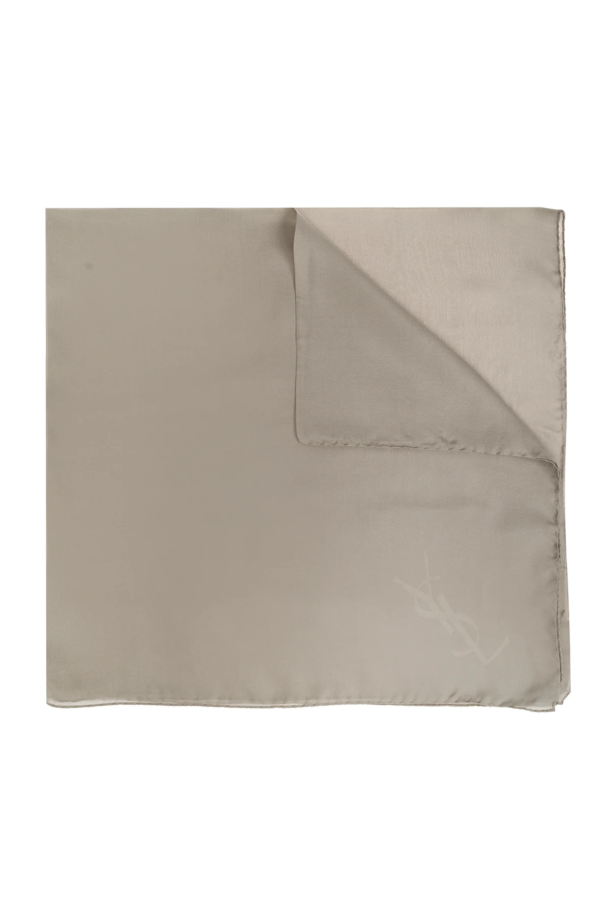 GREEN Silk shawl with logo
