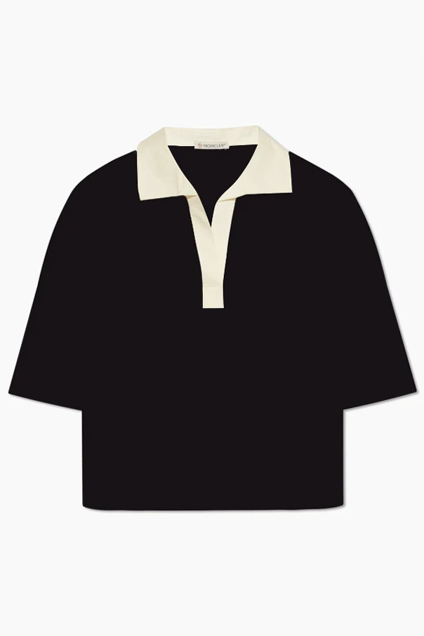 MARINEBLAU Polo mit Logo-Patch