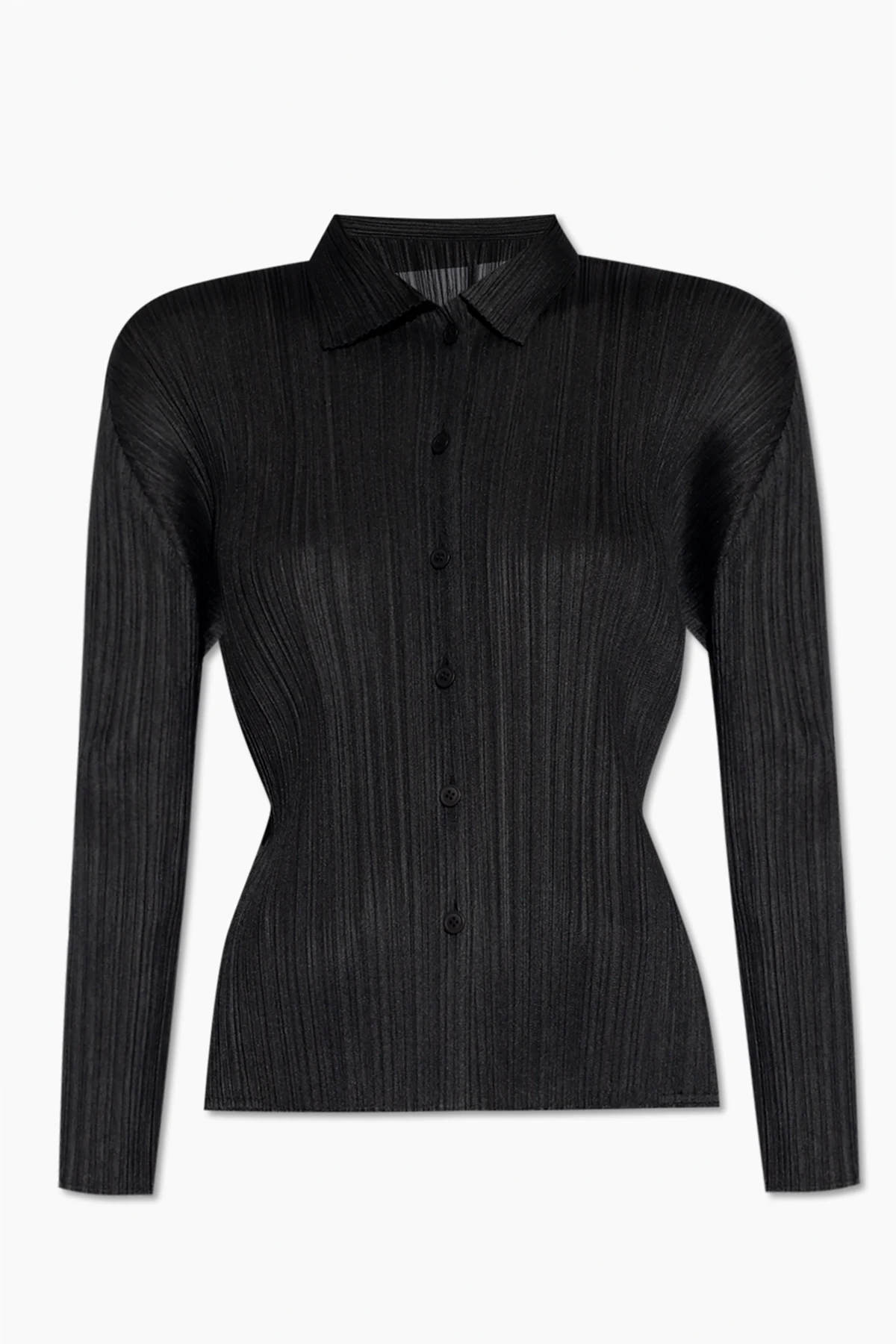 SCHWARZ Plissiertes Hemd