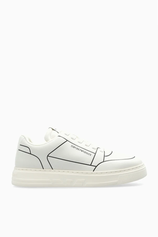 WHITE Sports shoes with logo