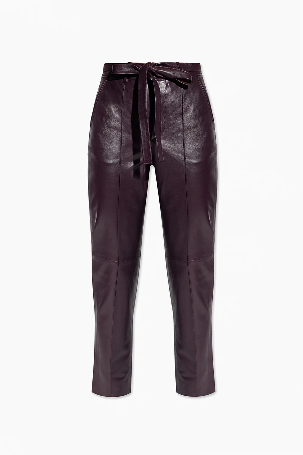 ‘Pippin’ leather trousers