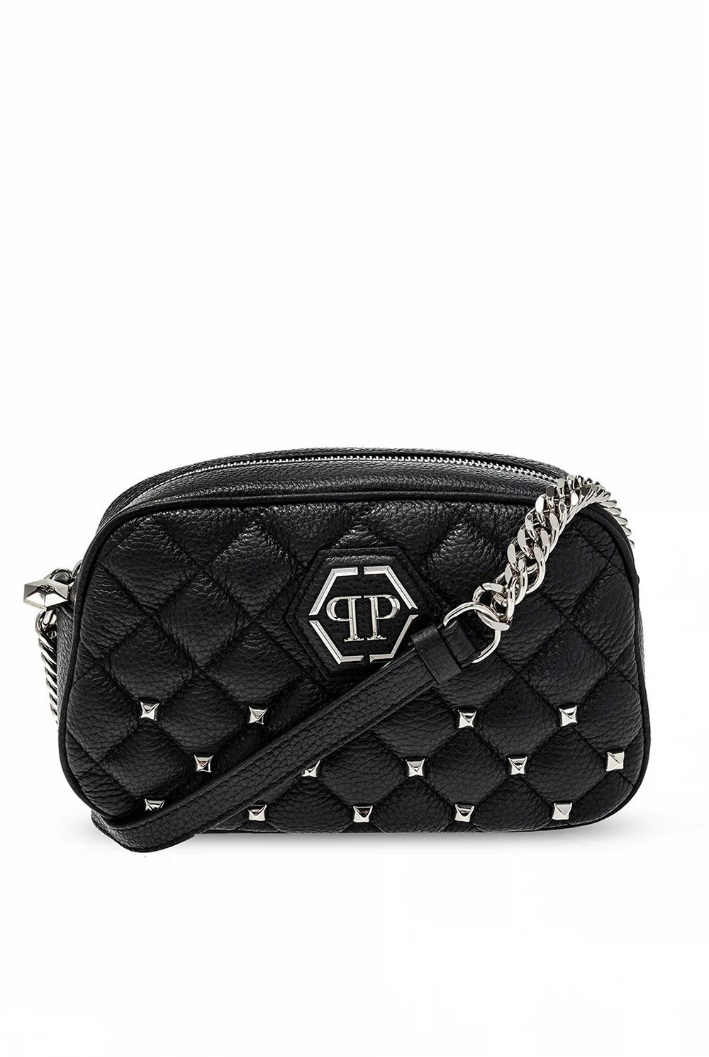 ‘Hexagon’ quilted shoulder bag