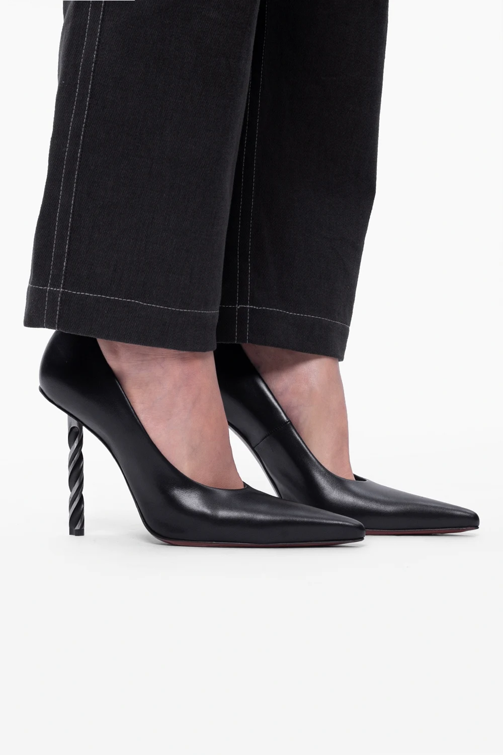 ‘Drill’ stiletto pumps