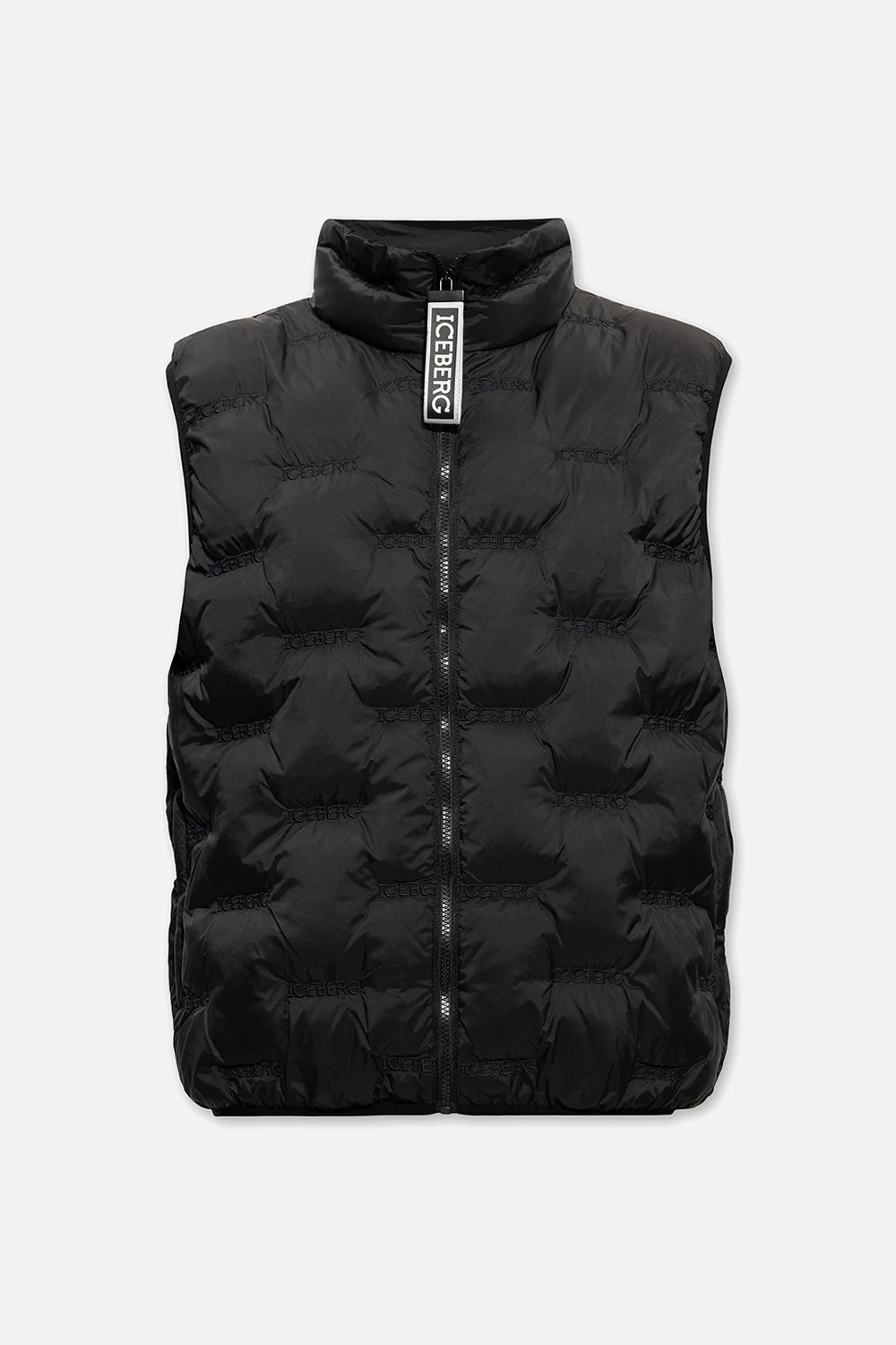 Quilted vest with collar