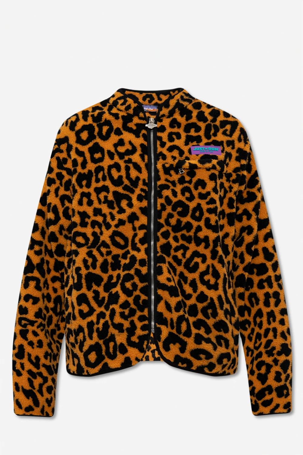 Fleece sweatshirt with animal pattern