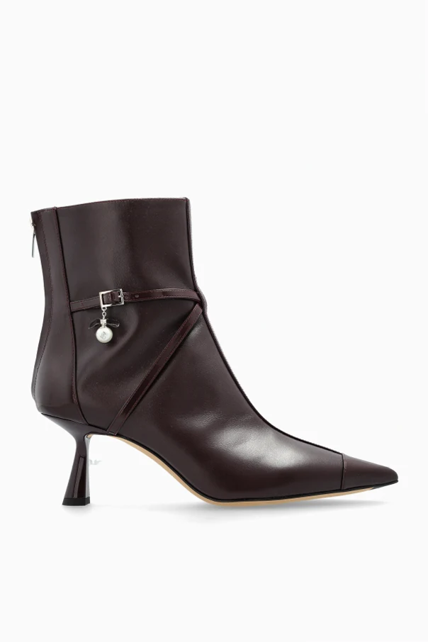 BURGUNDER Stiefeletten mit Absatz ‘Aren’