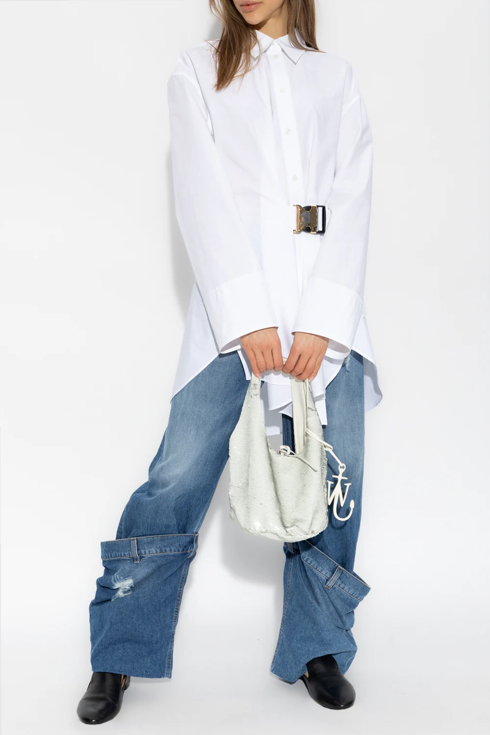 Shirt with buckle