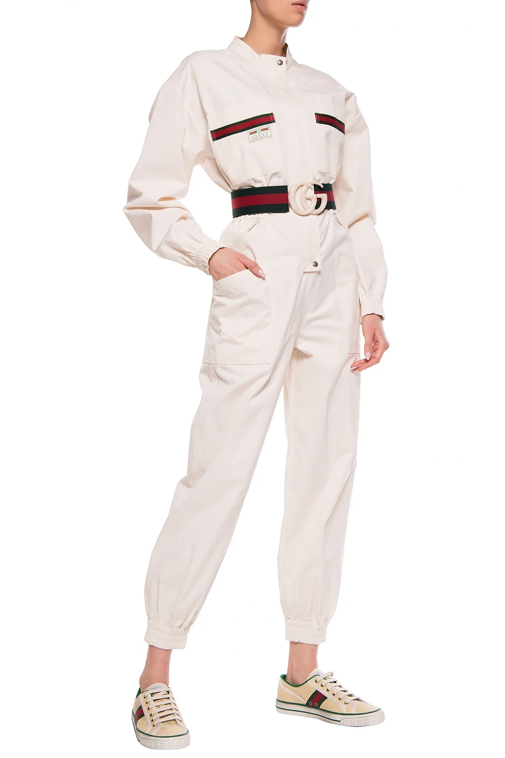 Jumpsuit with ‘Web’ stripe