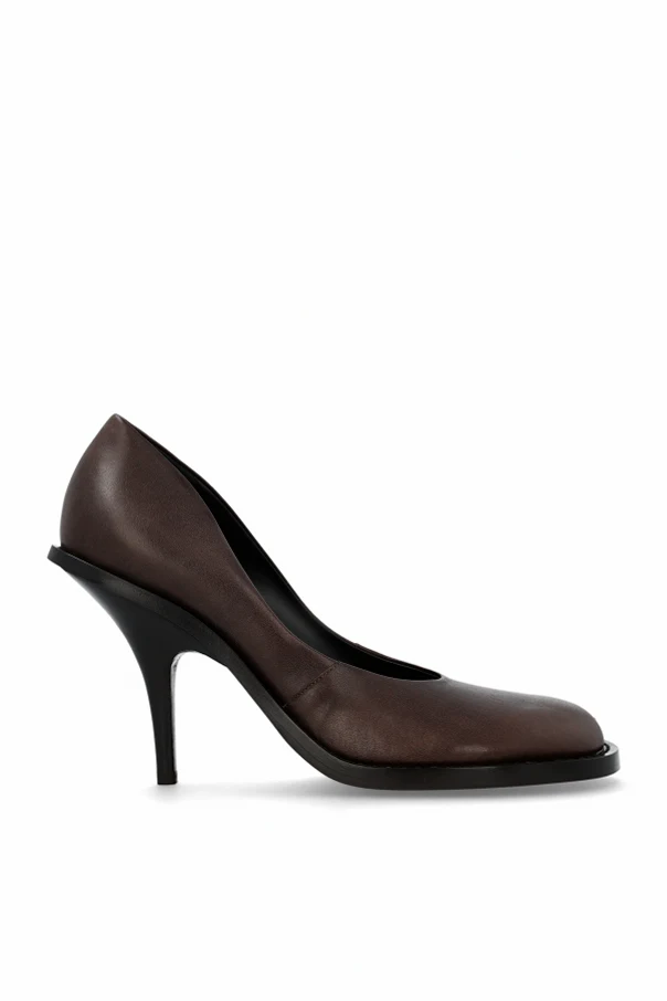 BROWN Leather heeled shoes