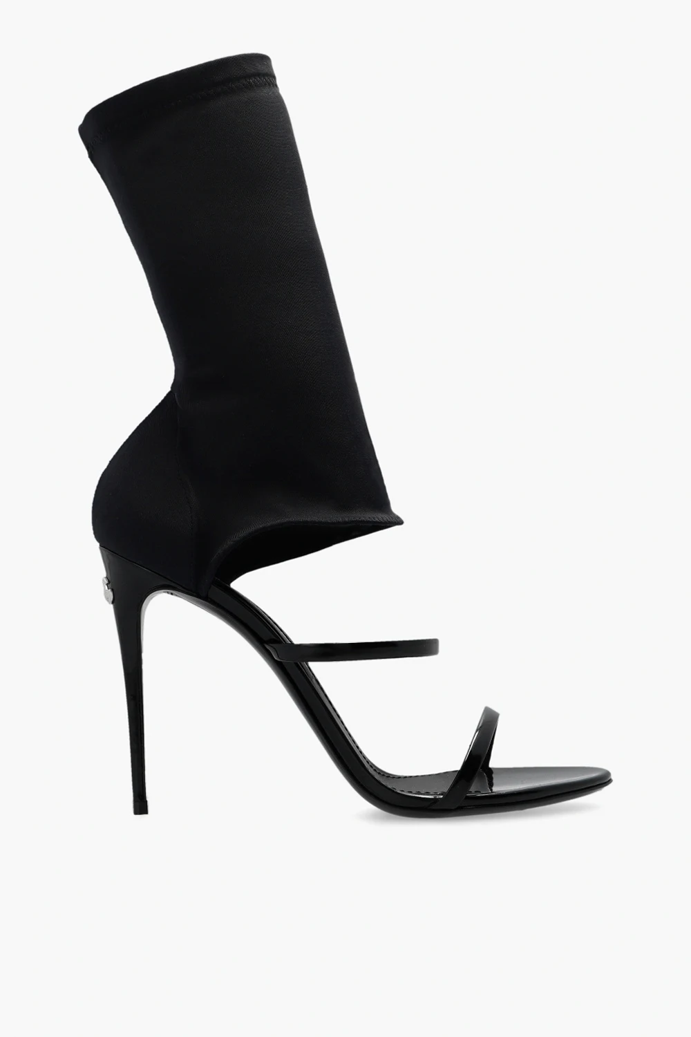 Sandals with fabric insert