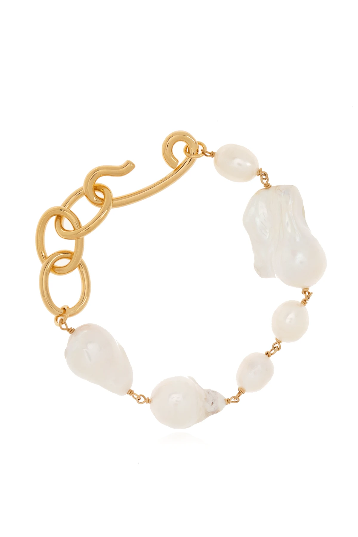 GOLD Pearl-embellished bracelet