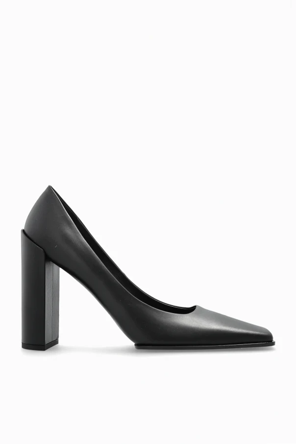 BLACK ‘Square’ heeled shoes