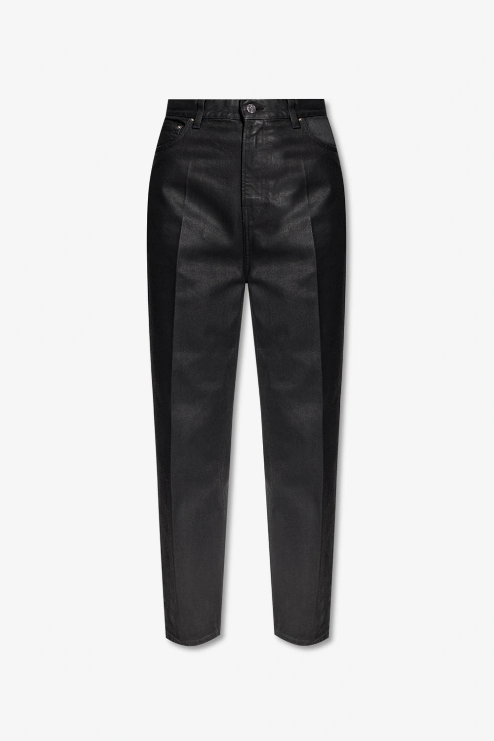 Woskowane jeansy typu ‘tapered’