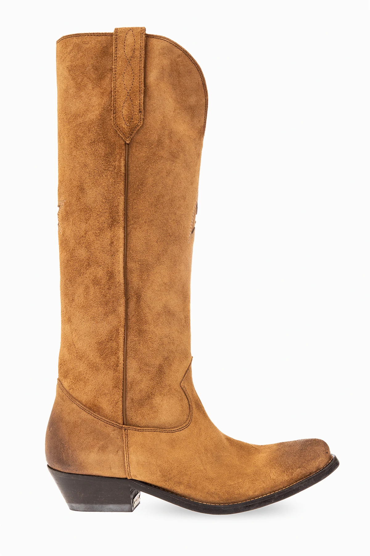 BRĄZOWY Skórzane kowbojki ‘Wish Star’