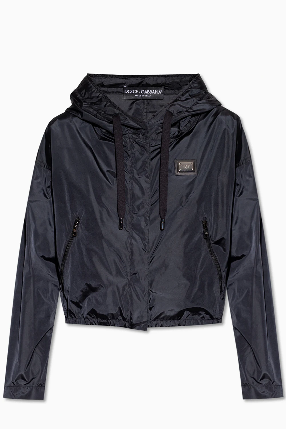 Cropped hooded jacket