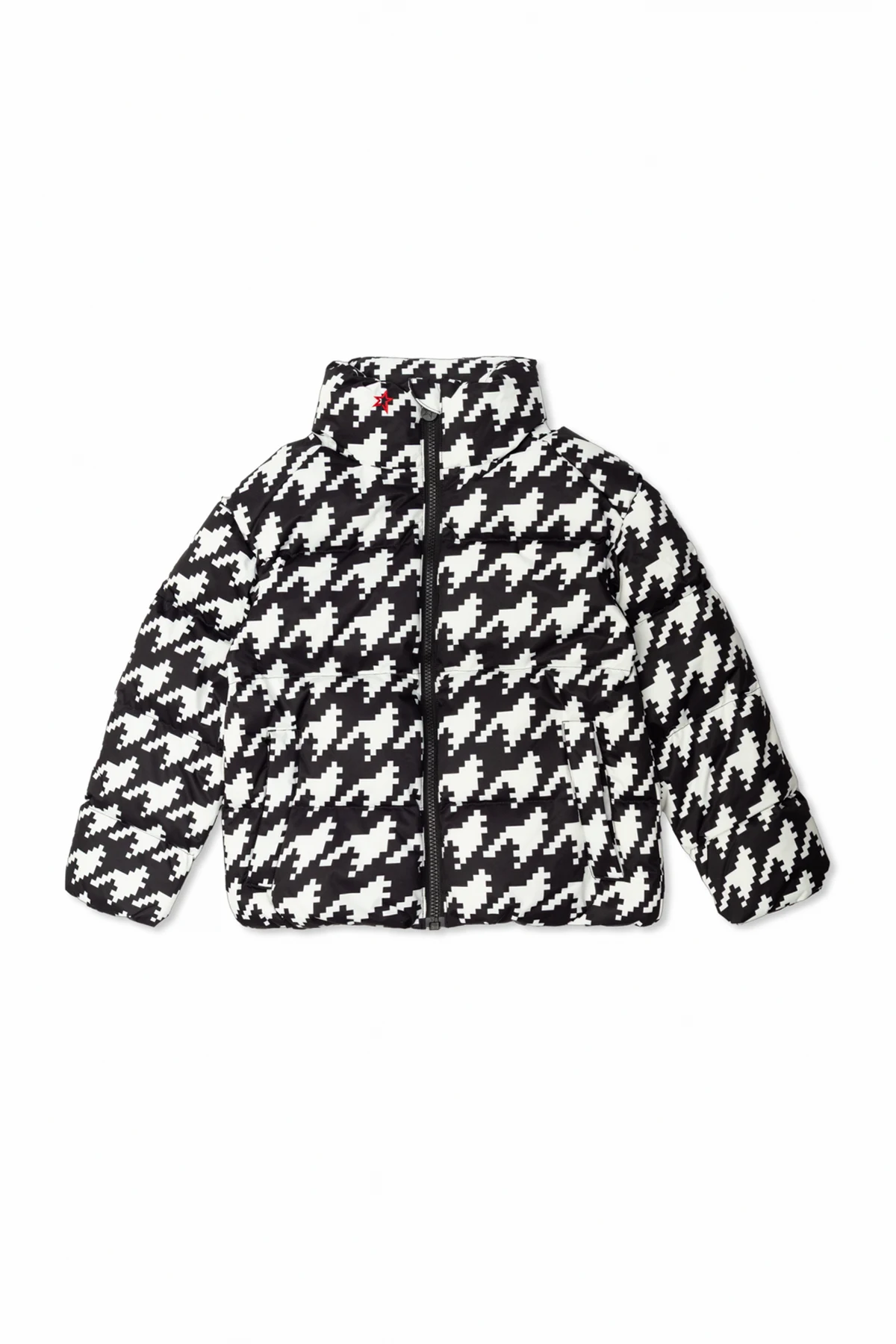 BLACK Puffer ski jacket "Houndstooth"