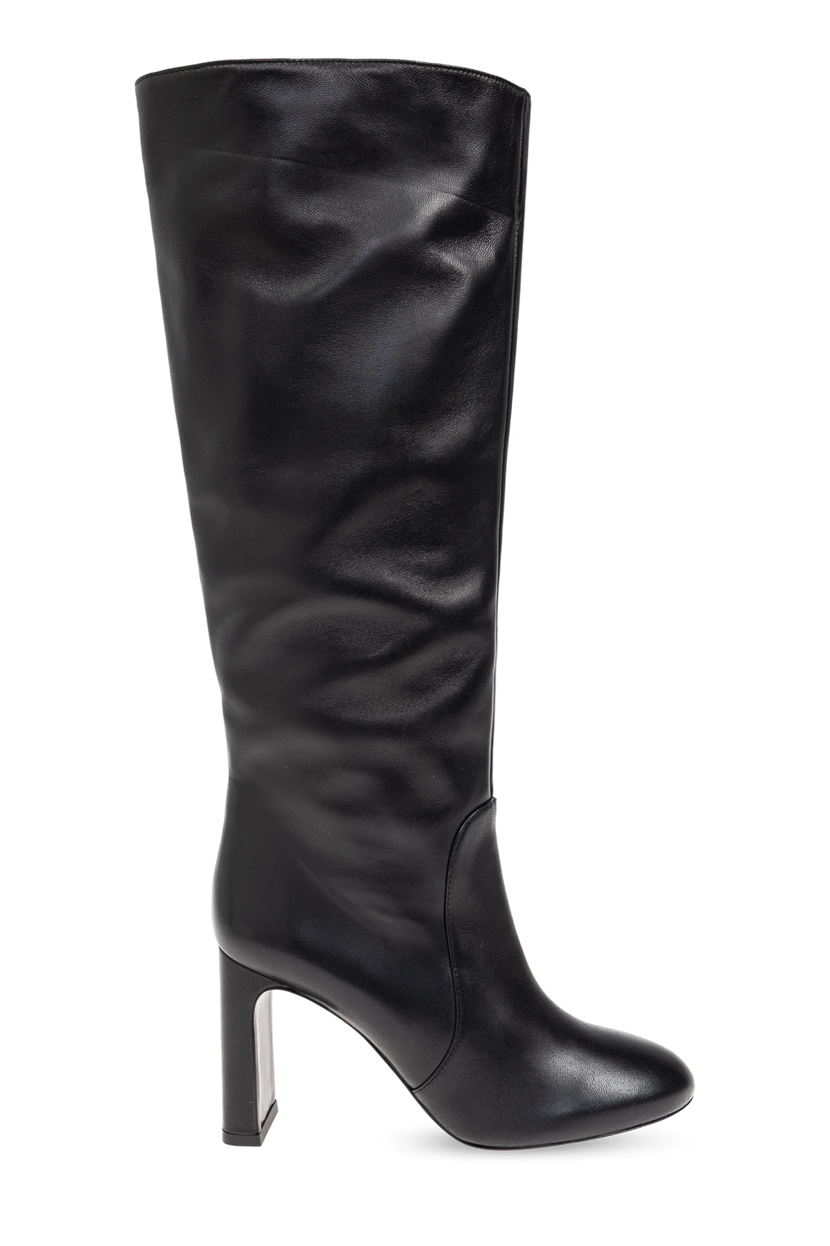 CZARNY Kozaki na obcasie `Yuliana`