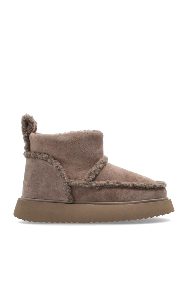 BRĄZOWY Śniegowce ‘Shearling Micro’