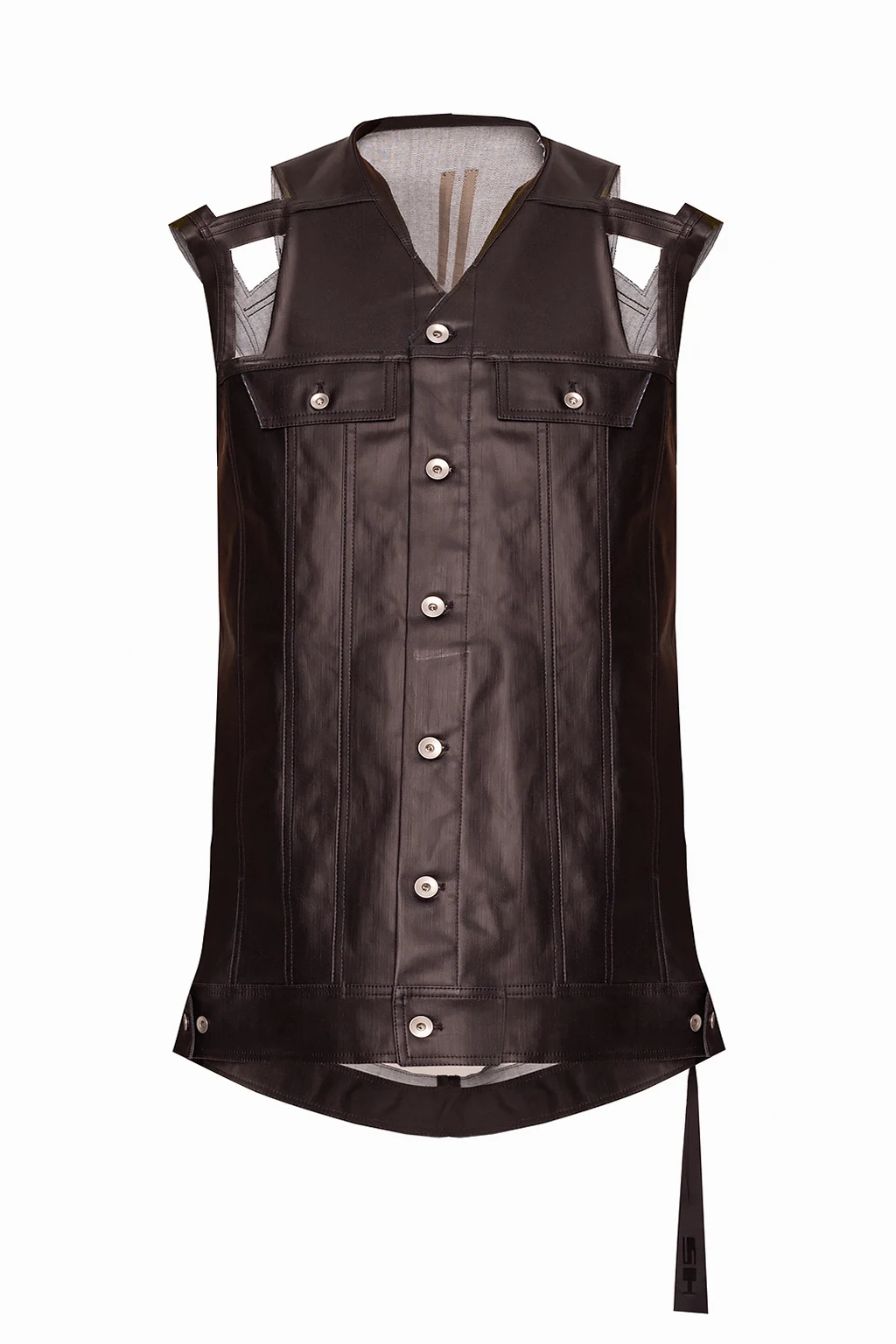 Vest with raw edge