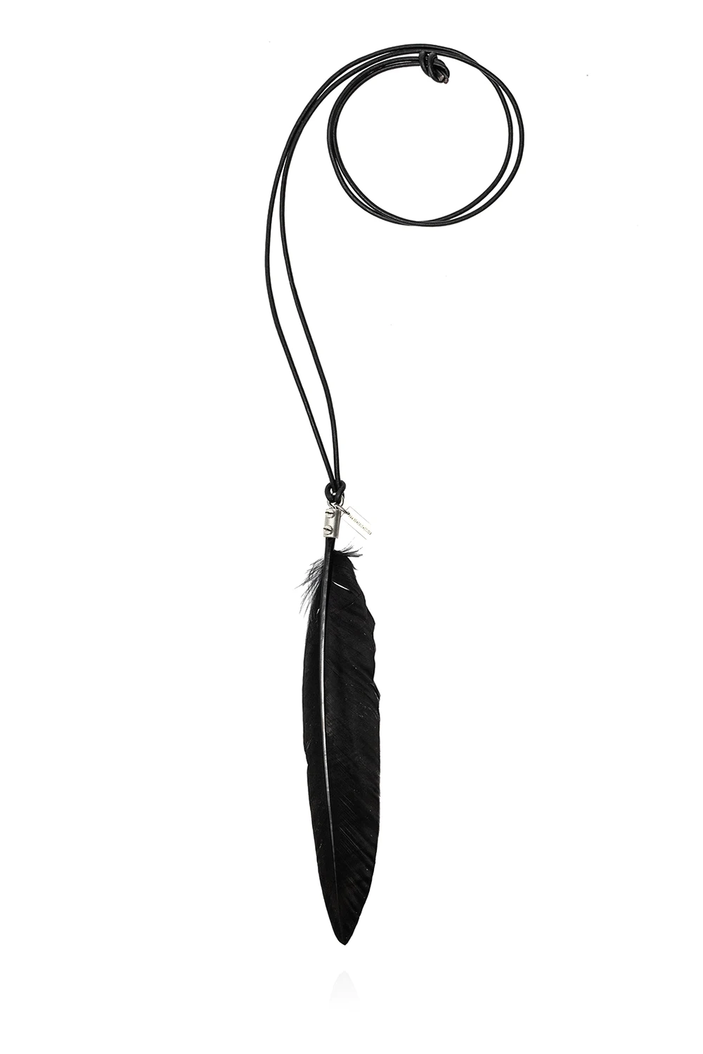 BLACK Feather necklace