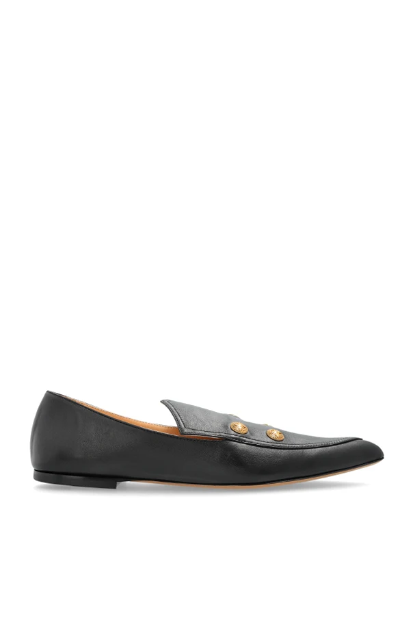 CZARNY Skórzane buty ‘Agnes’ typu ‘Loafers’