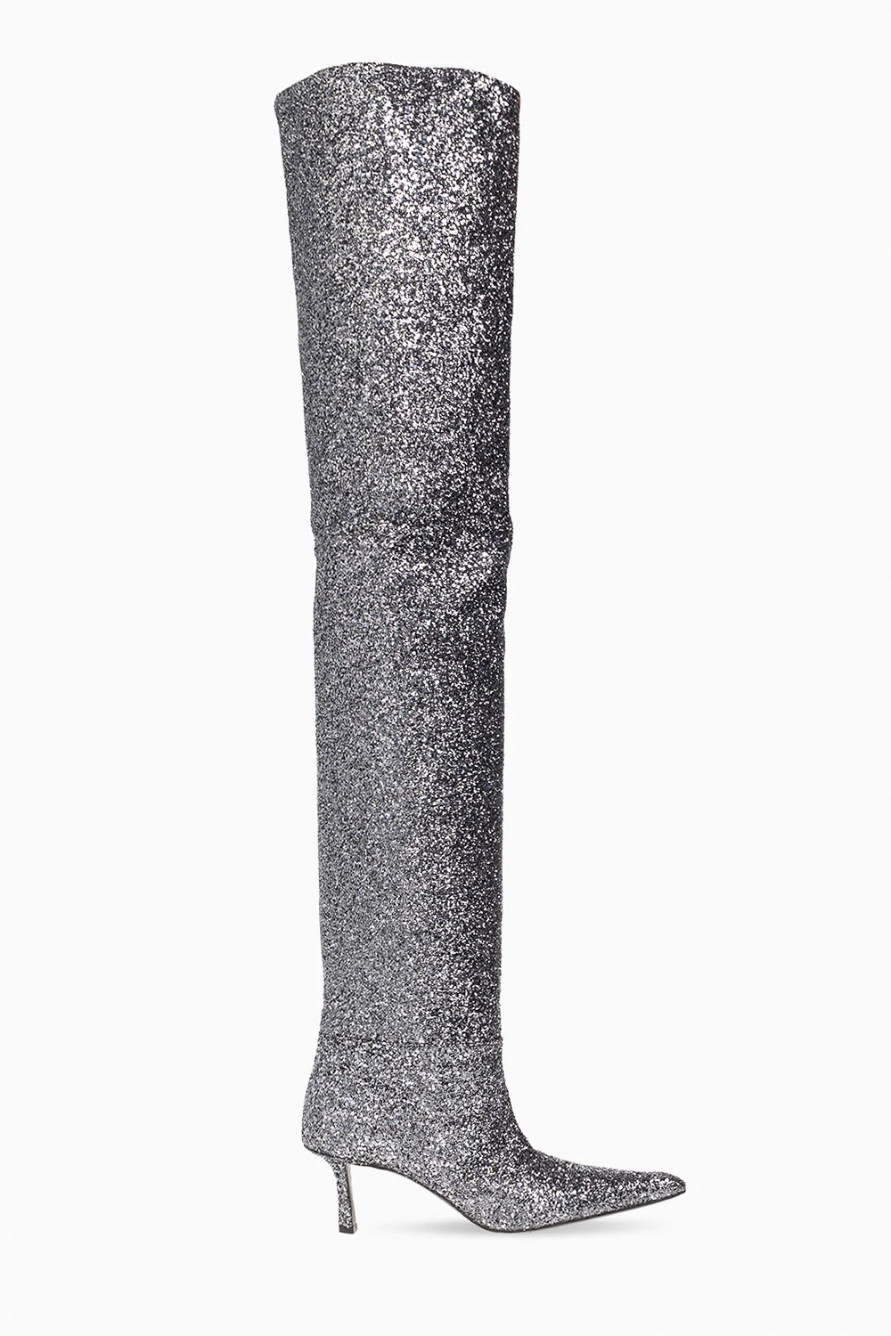 SILVER ‘Viola’ heeled ankle boots