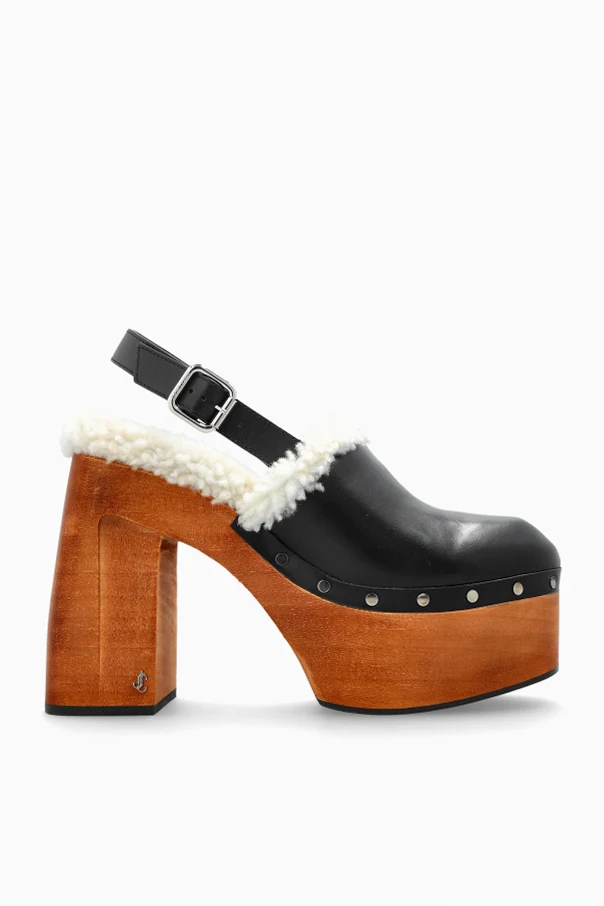 CZARNY Buty `Alida` na platformie