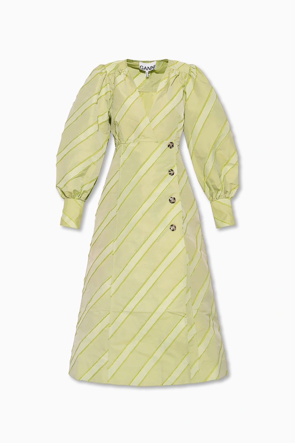 Dress with puff sleeves
