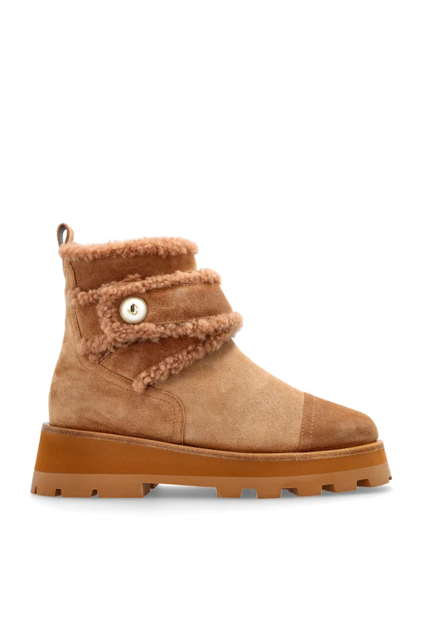 BRĄZOWY Zamszowe buty `Meena`