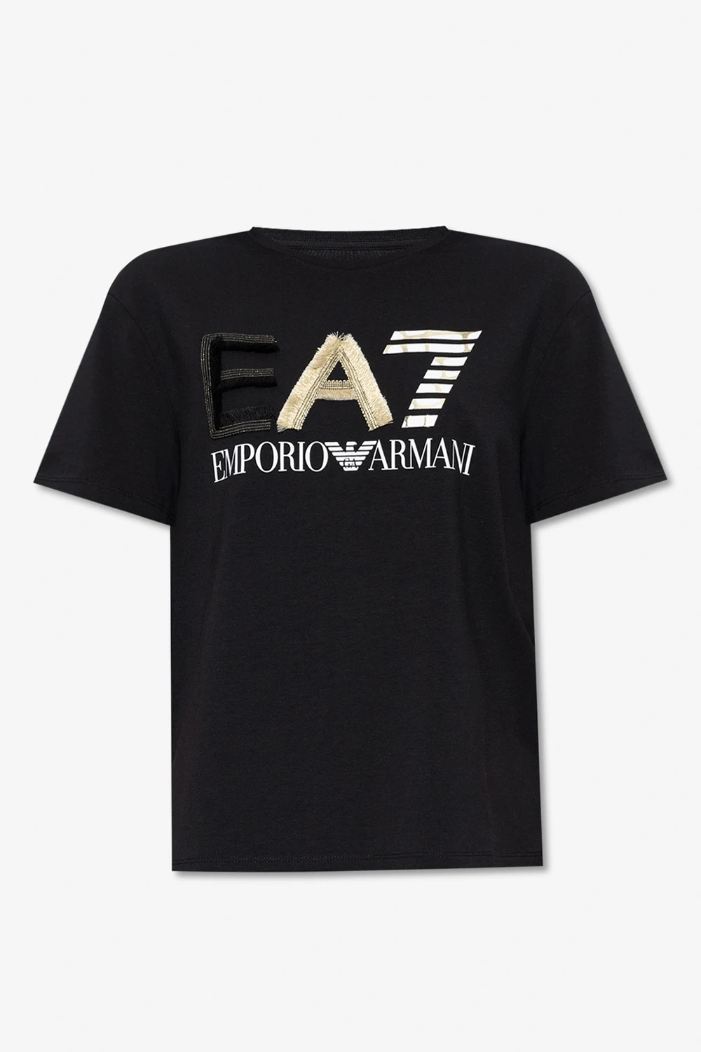 BLACK T-shirt with logo