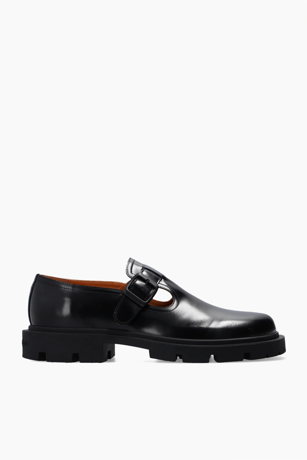 Skórzane buty z paskiem