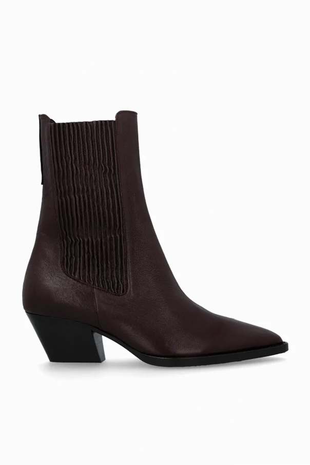 BROWN Leather heeled ankle boots ‘Mazola Fit LV’
