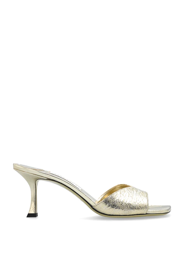 GOLD Heeled mules `Skye`