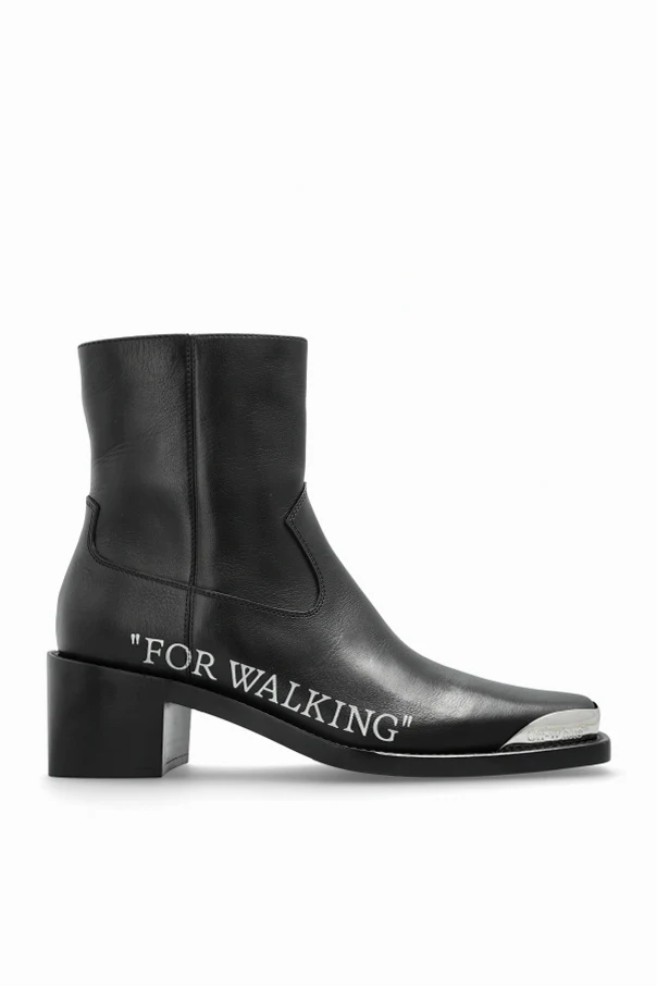 SCHWARZ Lederstiefeletten mit Absatz ‘For Walking Texan’