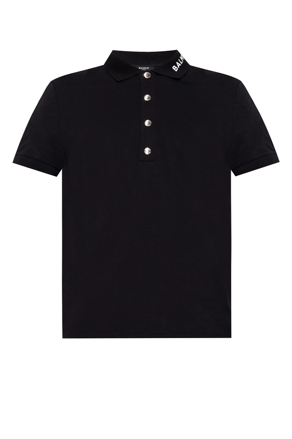 BLACK Logo-printed polo shirt