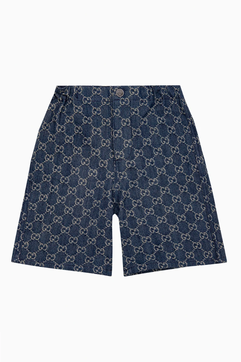 BLUE Denim shorts with monogram