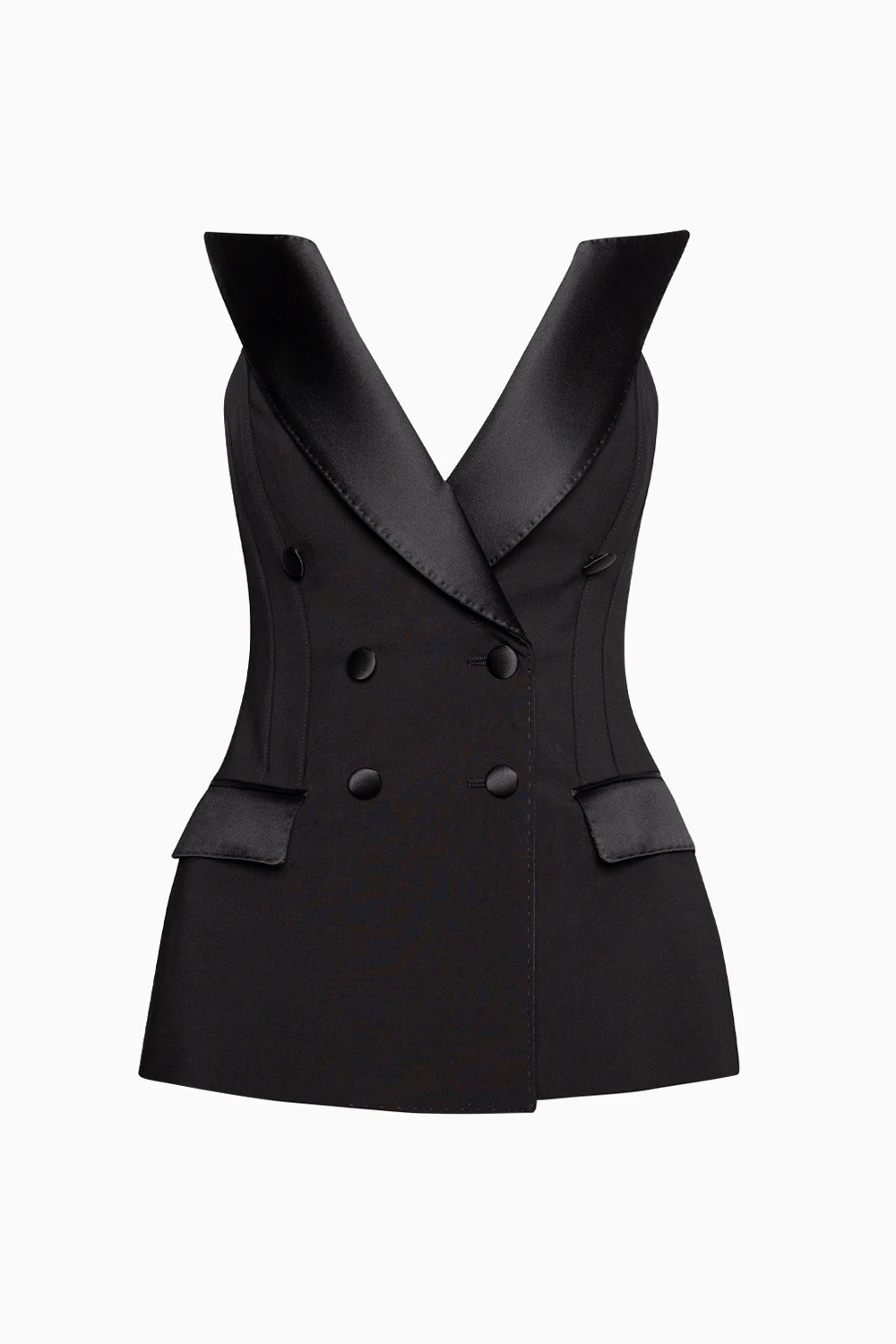 BLACK Wool bustier