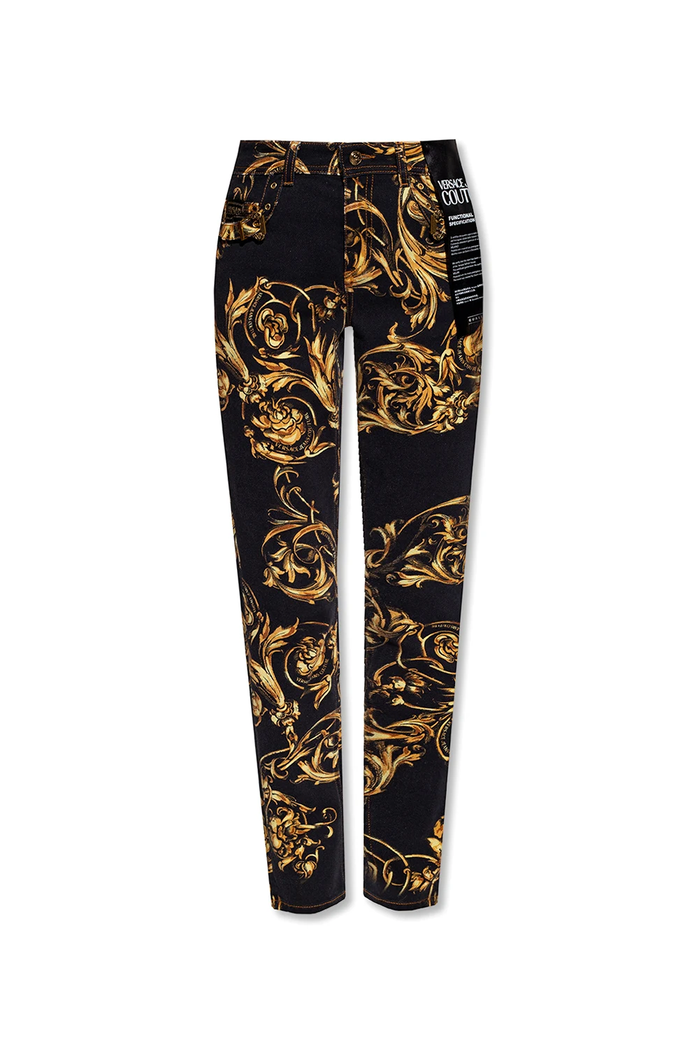 BLACK Barocco-printed jeans