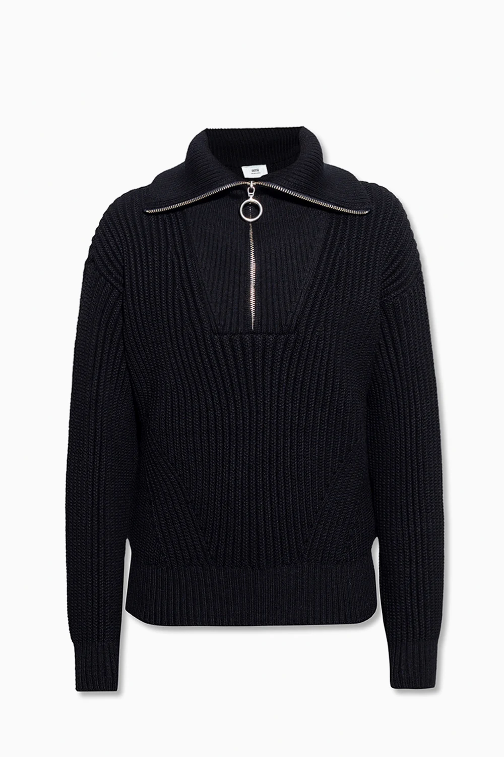BLACK Wool turtleneck sweater