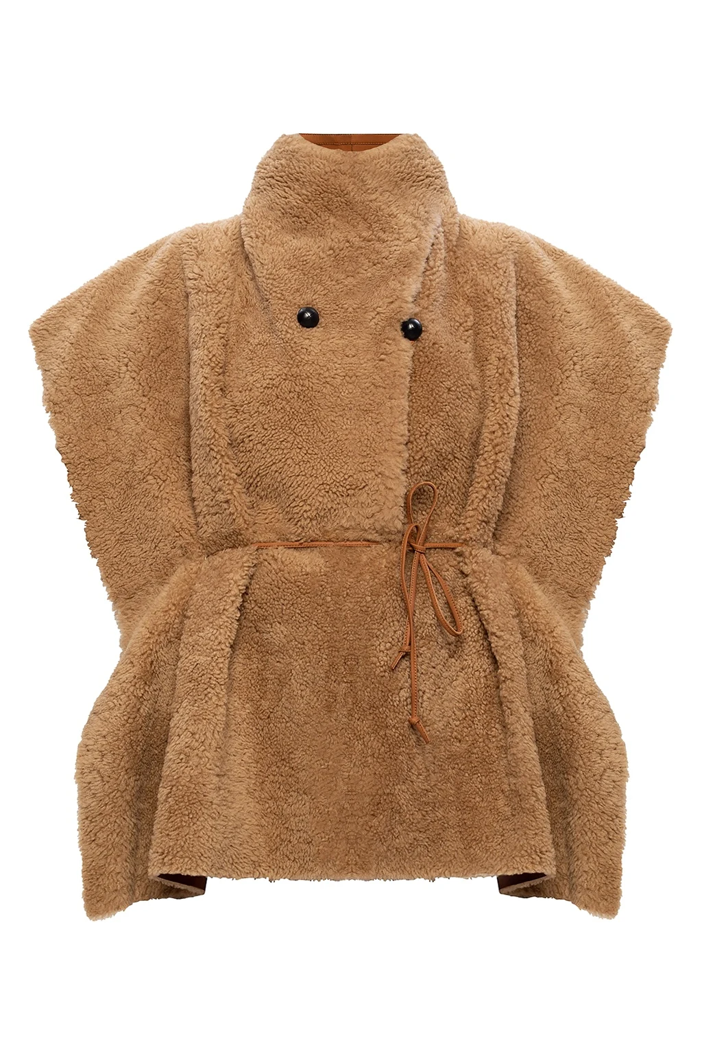 Leather poncho