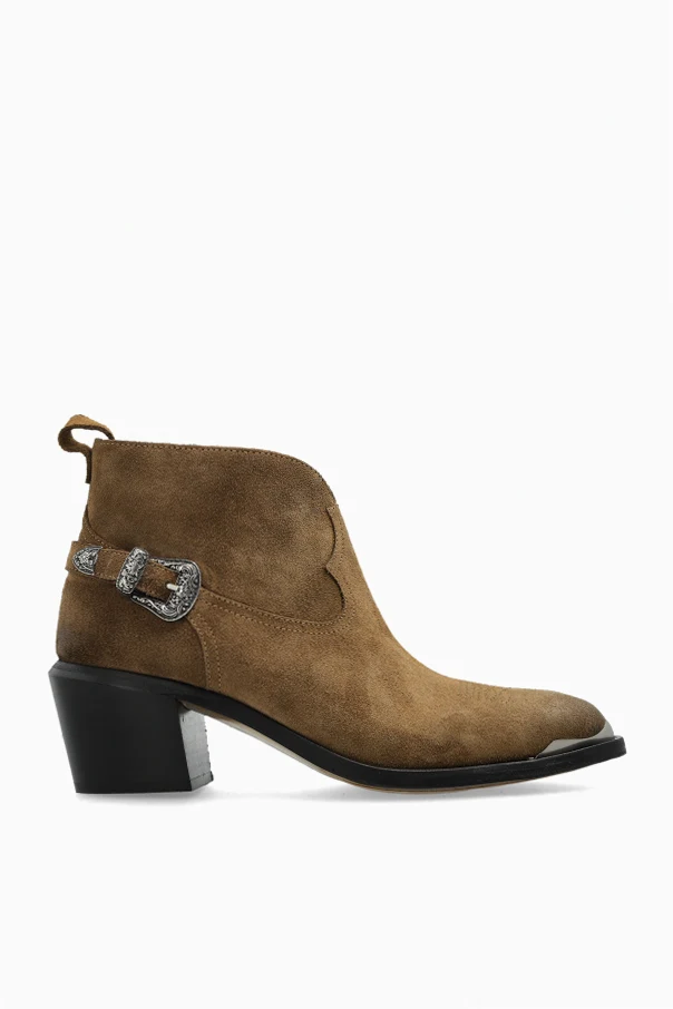 BROWN Leather heeled ankle boots ‘Patty’